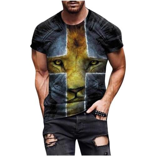 Retro Tiger Printing Short Sleeve T-shirt Mens Brief Streetwear Top Summer Slim Basketball Gyms T Shirts Classic Daily T Shirts