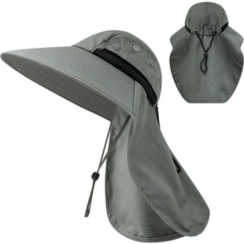 Women Men Hiking Fishing Hat Summer Outdoor Sport Sun UV Protection Neck Face Flap Cap Adjustable Caps Mountaineering Hat