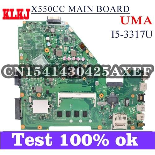 KLKJ X550CC Laptop Motherboard For ASUS X550CA X550CL R510C Y581C X550C Original Mainboard 4GB-RAM I5-3317U UMA