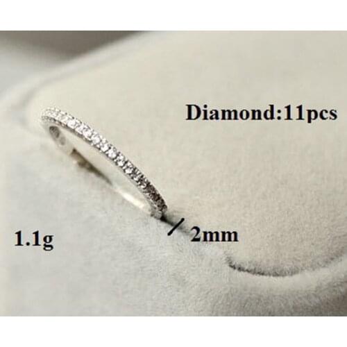 2021 Modern Fashion Row Diamond Women Ring Trend 925 Sterling Silver Engagement Design Rings for Women Wedding Jewelry Gift