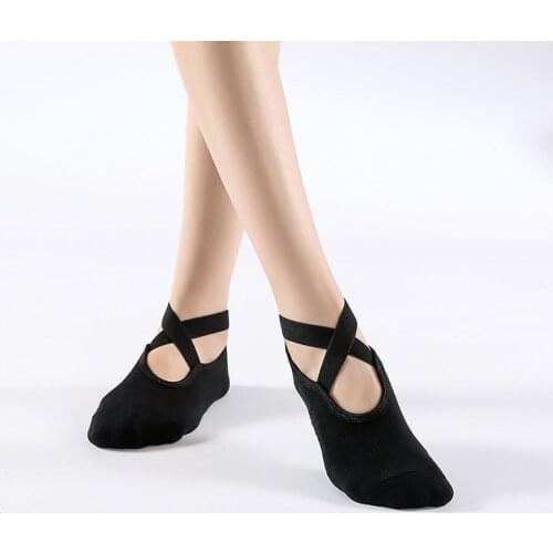 Concise Comfortable Bandage Shockproof Yoga Socks Breathable Soft Non-slip PVC Particles Sweat-absorbent Yoga Socks