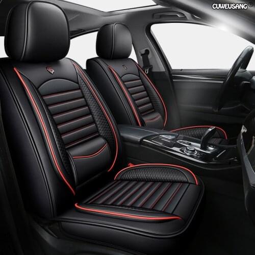 CUWEUSANG leather car seat cover set For lada 2114 granta xray vesta sw cross kalina kalina accessories covers for vehicle seats