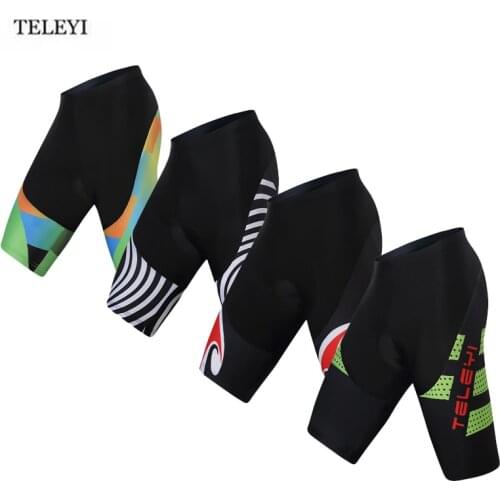 HOT! TELEYI Team Mens Cycling clothing Ropa Ciclismo Cycling Wear Shorts Bike shorts bicycle Tights Padded Gel XS-4XL