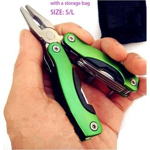 Mini multifunctional folding knife pliers Camo outdoor flat nose pliers camping self-defense portable tools