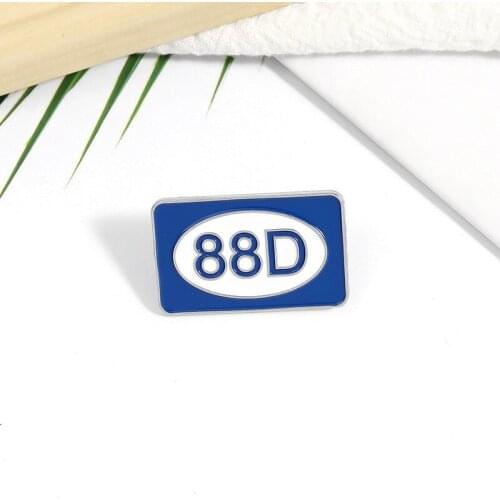Fashion Creative Enamel Alloy Pin Brooch Nostalgic 88 Division Badge Commemorative Badge Collection Must-Have Special Gift