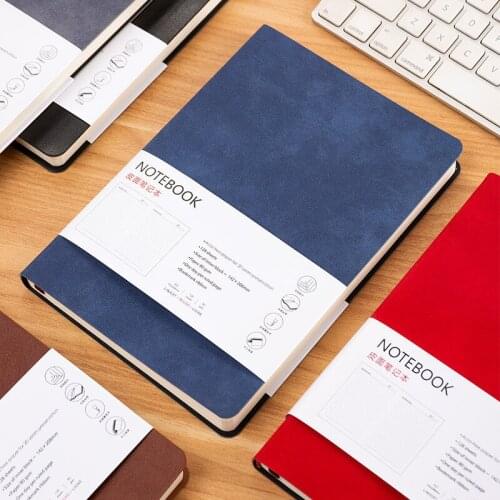 Soft Business Leather Diary Notebook A5 PU Traveler Journal Thicken School Office Supplies Meeting Record Notepad Handbook Diary