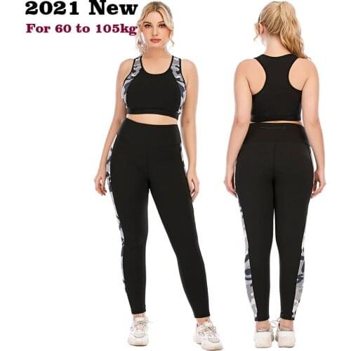 2021 New Sportsuits Women Plus Size Yoga Gym Fitness Suits Sportswear For Female Tracksuit Sport Running Sets Wear Big Large