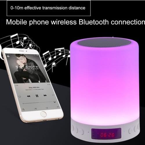Novelty Touch Sensor Night Lamp Colorful RGB LED Night Light Wireless Bluetooth Music Player Speaker USB Rechargeable Desk Lamp