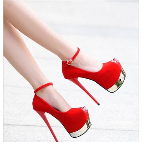 New Women Sandals White Pearl Womens suede fish mouth sandals Heel Fine High Heels Slender Bridal Pumps Wedding Shoes sandalias