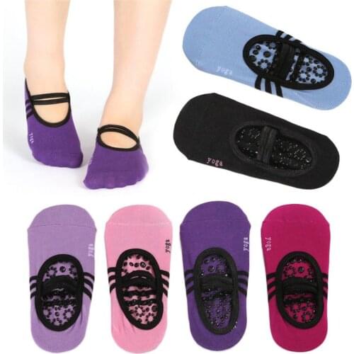 Pure Cotton Socks Backless Yoga Women Anti-skid Silicone Hemming Socks Autumn Winter Dance Ladies Sport Pilates Ballet Socks