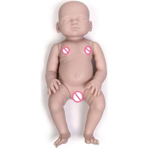 Wholesale full body soft Silicone vinyl reborn babies unpainted doll kit 50cm unfinished doll kits DIY Accessories Art work bebe
