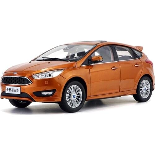 Original factory Ford 1:18 All new For d Focus 2016 Orange diecast car model with small gift