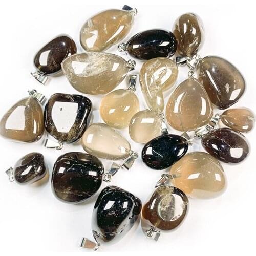 1PC Natural Agates Irregular Tea Crystal Pendants Charms Pendant for Jewelry Making DIY Accessories Fit Necklace 15x20-20x30mm