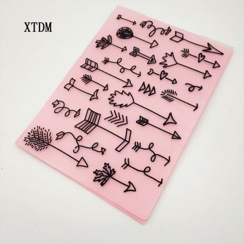 HOT plastic arrow template craft card making paper card album wedding decoration scrapbooking Emobossing folder