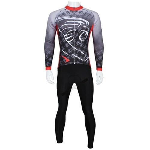 Gray lion king jersey sports unusual winter long sleeved clothes bike riding personalised top quality for young mens