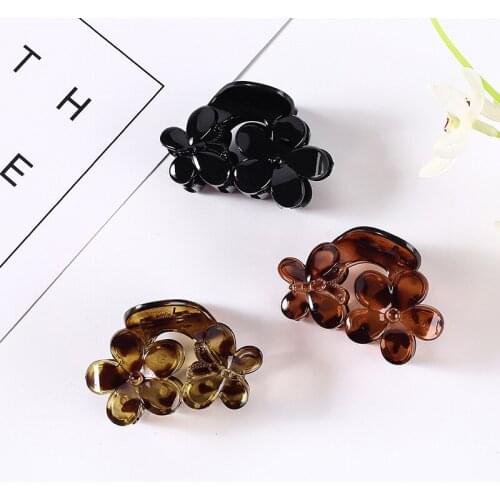 Leopard Print Hair Clip Plastic Grab Clip Retro Medium Flower Small Grab Clip Simple Hair Claw clips hair accessories