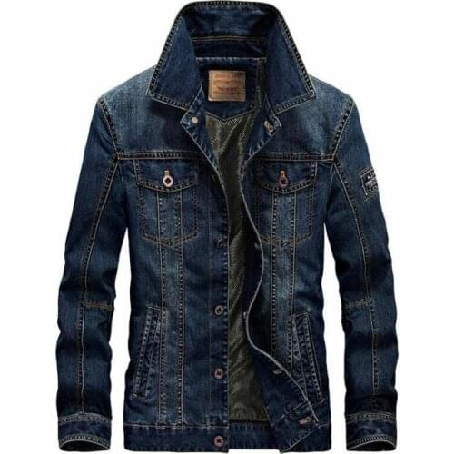 Winter Mens Jeans Jacket Warm Lambswool Cowboy Coats Jacket Thick Denim Outwear Solid Color Leisure Fashionable