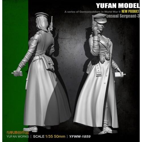 1/35 Resin Kits Figure Yufan Model Resin Soldier Women Officers Soldier Model Bulding Kit Yfww35-1859