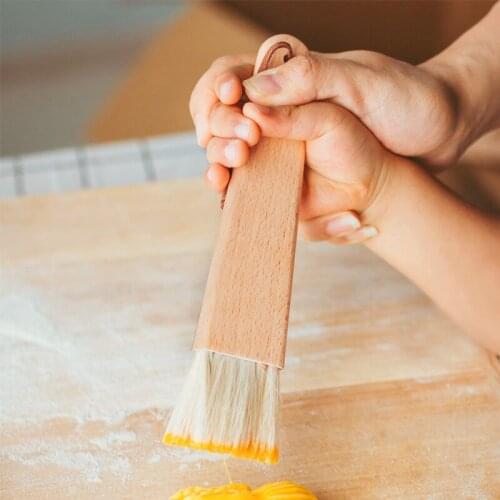 1pc Kitchen Accessories Pastry Brush Multifunction Food Grade BBQ Oil Brush Cake Baking Brushes Basting Tools Beechwood Handle