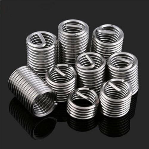 10-50PCS M2x0.4x2D - M12x1.75x2D wire screw sleeveStainless steel threaded inserts repair M2/M2.5/M3/M4/M5/M6/M8/M10/M12