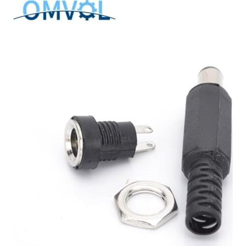 10Sets DC Jack Plug Socket 2.1*5.5mm Dc Socket Connector