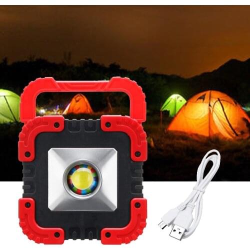 10W Solar COB Work Light Flashlight Waterproof Solar Portable Rechargeable LED Flood Light Outdoor Garden Work Portable Lights