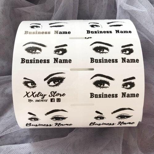 100 Pieces, gold/balck EyeLash Clear Sticker EyeLashes Custom Logo Personalized Eyelash Business Sticker, Lash Artist Sticker
