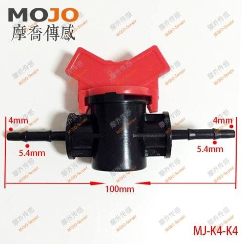 2020 Free shipping!! MJ-K4-K4 4mm to 4mm Straight Through Plastic Micro Irrigation Valve (10pcs/lots)
