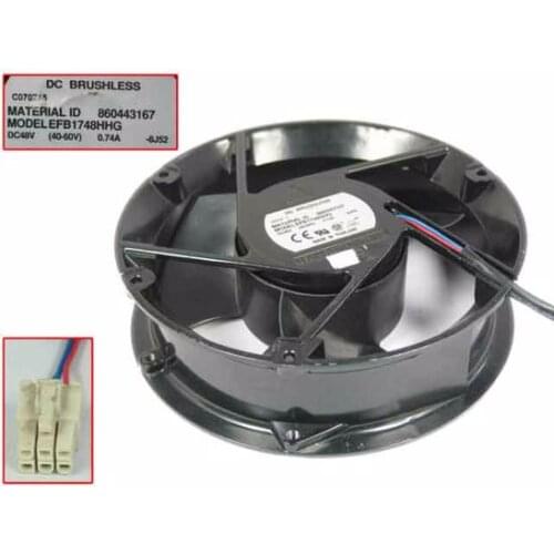 Delta Electronics EFB1748HHG -BJ52 DC 48V 0.74A 172x172x51mm 3-wire Server Cooling Fan