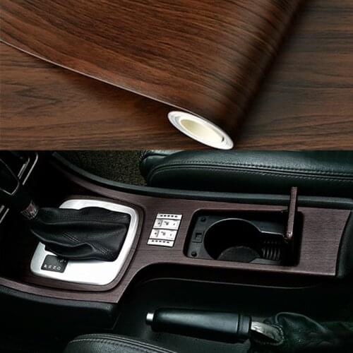 3D For Mercedes benz W204 W203 W211 AMG Mini cooper Skoda octavia a5 Cool Wood Grain DIY Car Sticker Decal Film