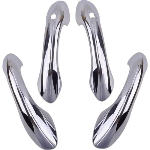 4pcs Chrome Car Exterior Door Handle Cover Molding Trim Fit For Hyundai Santa Fe 2019 2020