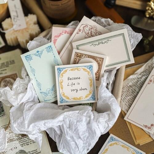 50 Sheets Vintage Frame Collection Memo Pad Message Sticky Notes Decorative Notepad Note paper Memo Stationery Office Supplies