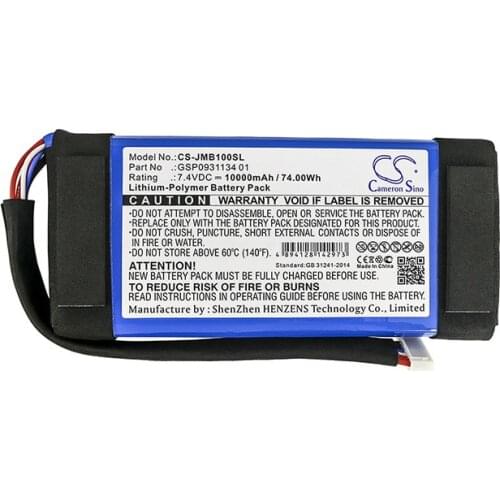 Cameron Sino 10000mAh Battery GSP0931134 01 for JBL JBL Boombox Loudspeaker