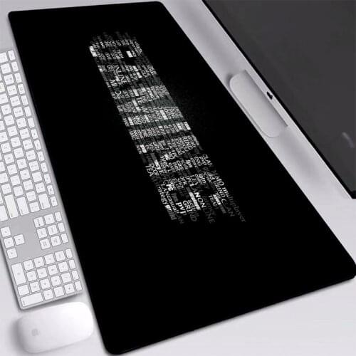 Large Mouse Pad Extended Big XL,XXL Desk Mat Black Simple Letter Gaming Mouse Pad Laptop PC Game Accessories for Pad Mouse