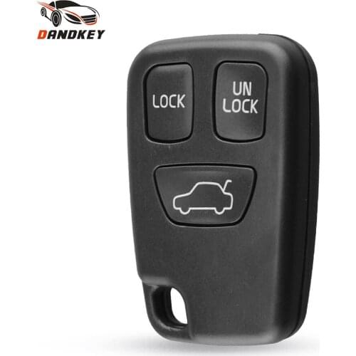 Dandkey 3 BUTTONS Remote FOB Car Key Shell Uncut Blade Key Case Replacement Auto Key Cover For VOLVO S70 V70 C70 S40 V40 98-05