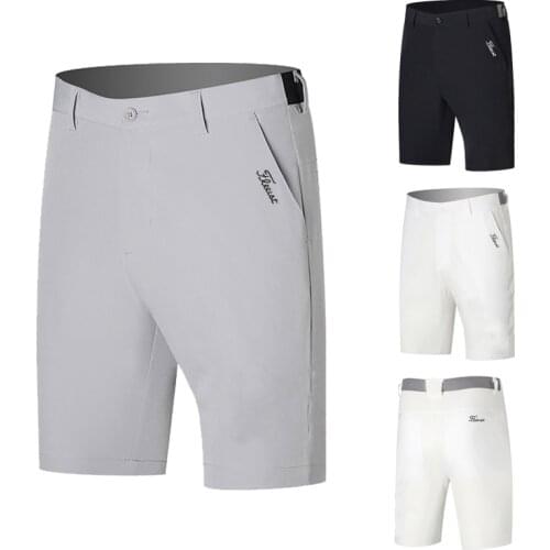 Mens Golf Pants Summer Sports Golf Apparel Short Pants Quick Dry Breathable Short Pants for Men 골프웨어