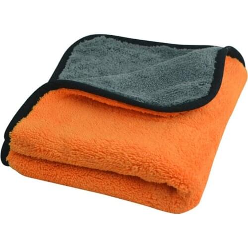 45 * 38 Car-styling Two-color Double-sided Thick Super-absorbent Coral Cashmere Towel For Car Washing High Quality