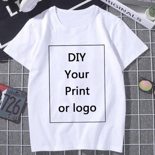 Harajuku Women T-Shirt 2020 Summer Custom logo pattern Printing T Shirt Casual White Tops Short Sleeve Tshirt