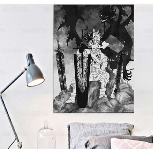 HD Prints Asta Canvas Painting Wall Art Black Clover Poster Modern Home Decor Modular Anime Role Pictures Living Room Artwork