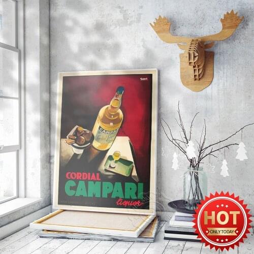 Italy Cordial Campari Liquor Vintage Affi Vintage Art Poster, Bar Pub Club Decor Wall Picture, Nizzoli 1926 Artworks Prints