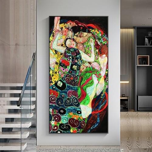 Famous Gustav Klimt Abstract Canvas Painting Mordern Posters Print home Decor retro Wall Art Pictures For Living Room Decoration