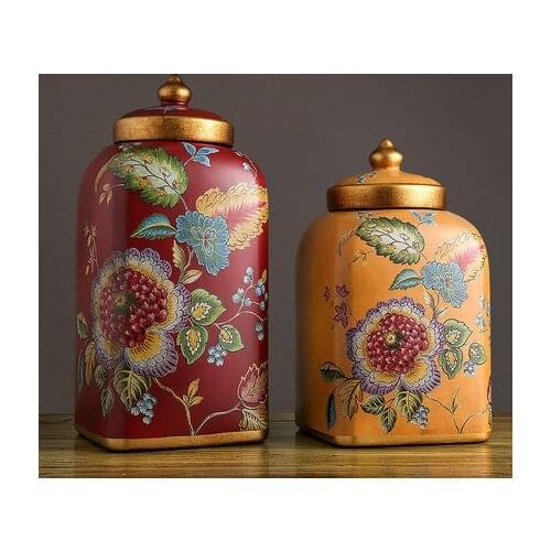Ceramic Candy Jar Storage Jar Ornaments Creative Living Room Home Decorations Porch Ceramic Jar With Lid
