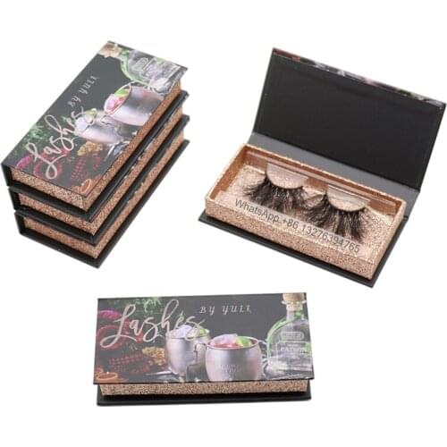 Custom Lash Boxes Packaging with Logo Wholesale Makeup Dramatic Thick Fluffy False Eyelashes Print Logo Own Brand Packing