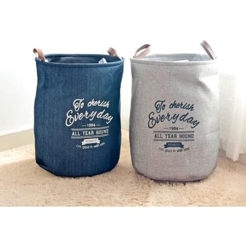 High quality Basket Stand Laundry Basket Toy Storage Box Large Bag Cotton Washing Dirty Clothes Big Basket Organizer Bin Handle