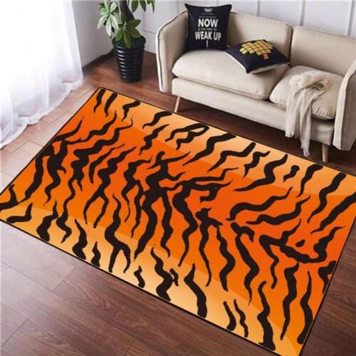Living Room Carpet Tiger Pattern Leopard Pattern Zebra Pattern Carpet Decoration Design Carpet Bedroom Bathroom Non-Slip Carpet