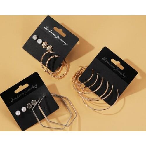 Modyle Hot Cute Resin Flowers Animals Simulated Pearl Ear Drop Earrings Set For Women Girls Rhinestone Jewelry