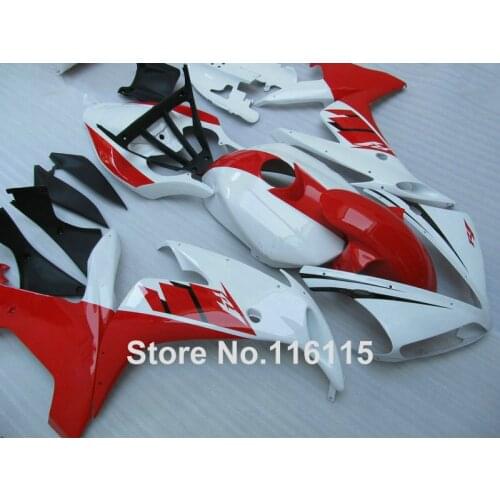 MOTOMARTS ABS motorcycle fairings set for YAMAHA YZF R1 2004 2005 2006 red white black fairing kit R1 04 05 06 CY6 Full injectio