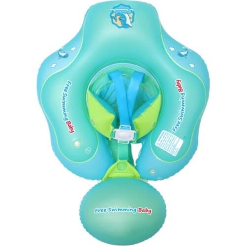 Infant Baby Swimming Float Inflatable Ring Bath Circle with Bottom Support Buoy