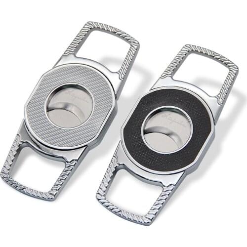 New Arrival Stainless Steel Dual Blades Cigar Cutter Super Sharp Round Cutting Hole Cigars Tobacco Cutting For COHIBA