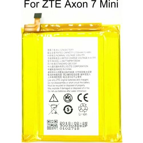 Original 2705mAh 3.85V Replacement Li3927T44P8H726044 Phone Battery for ZTE Axon 7 Mini B2017 B2017G 5.2 inch Smart Phone